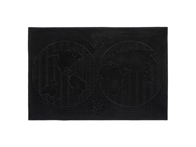 Коврик придверный 40х60 см черный Континенты 22459